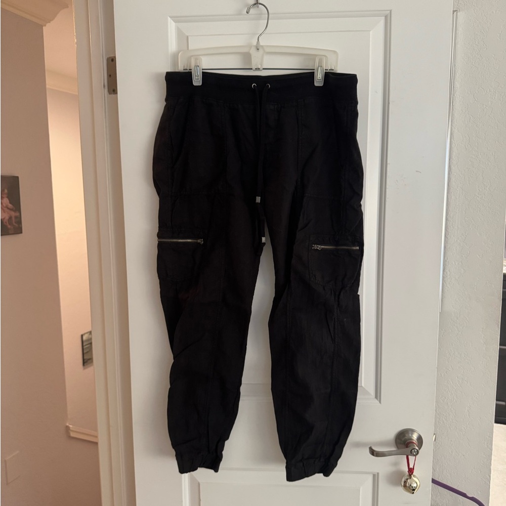 ATHLETA, blk, cotton/linen cargo jogger, never worn